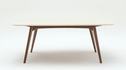 Modern Minimalist Table with Wooden Legs