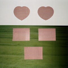 The image shows five variations of designs based on the United States flag