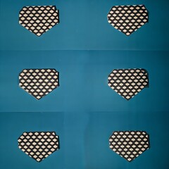 The image shows five variations of designs based on the United States flag