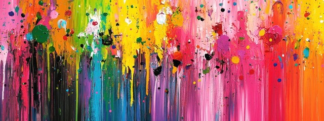 Fototapeta premium Paint splash ink splat color background spray abstract brush splatter. Art paint splash drop ink blot rainbow drip stain spot spatter watercolor green isolated texture icon red effect yellow graffiti.
