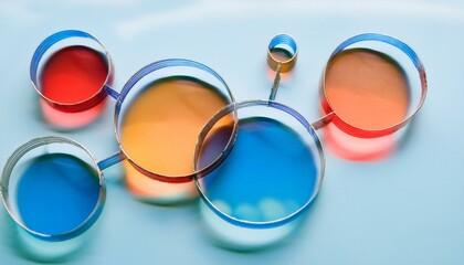 An abstract representation of a network of colored and sized circles moving toward and away from each other