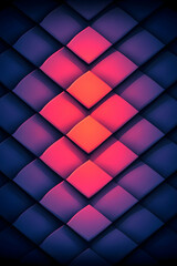 Obraz premium Abstract Pink & Blue Geometric Scale Pattern Background for Digital Design. Generative AI