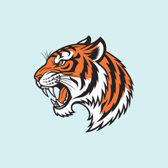 A tiger head vector is a digital, scalable illustration of a tiger's face, featuring bold lines and vibrant colors, often used in logos and artwork.