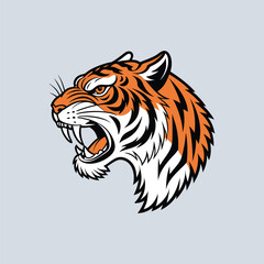 A tiger head vector is a digital, scalable illustration of a tiger's face, featuring bold lines and vibrant colors, often used in logos and artwork.