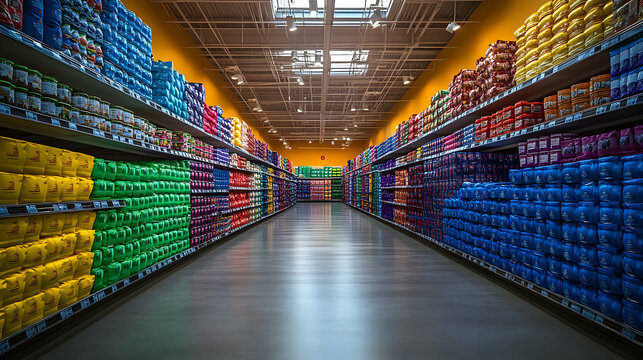 Visual Merchandiser Designs Seasonal Planograms in Canadian Department Store with Festive Color Schemes and Copy Space