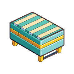 Minimalist Box Spring Vector Illustration