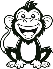 create-a-line-art-vector-illustration-of-a-monkey
