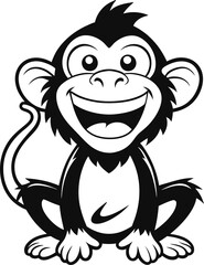 Proboscis monkey on white Background