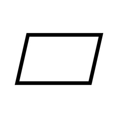 Set of parallelogram shape icons. for mobile concept and web design. vector illustration