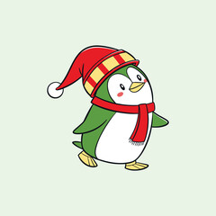 Merry Christmas Penguin vector illustration pen tools art design