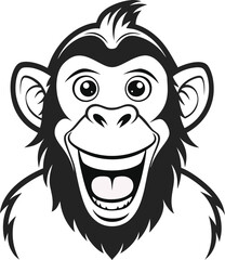 Monkey line-art-vector-illustration-of-a-probosc 