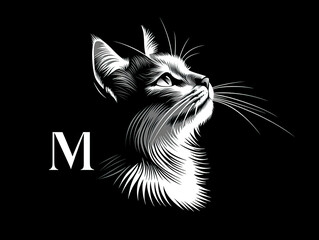 cat, alphabet, feline, letters, typography, design, artistic, creative, cute, playful, whimsical, stylized, paw, tail, ears, whiskers, kitty, illustration, decorative, unique, charming, expressive, me