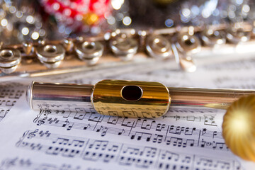 a flute with christmas decorations © Blessings Captured