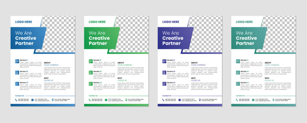 Corporate business flyer template design set and Brochure design