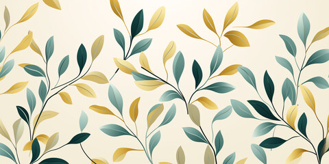 Background of small leaves in green-blue colors