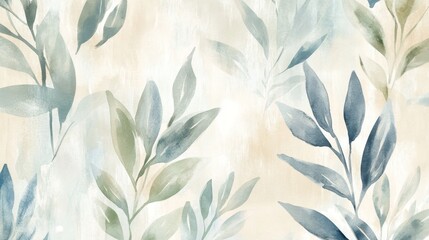 Elegant leaf patterns nature digital art serene environment close-up view organic aesthetics