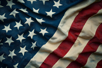 The American flag. Independence Day Concept, Election. For patriotic themed invitations