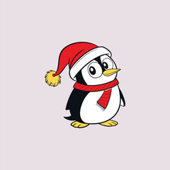 Merry Christmas Penguin vector illustration pen tools art design