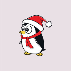 Merry Christmas Penguin vector illustration pen tools art design