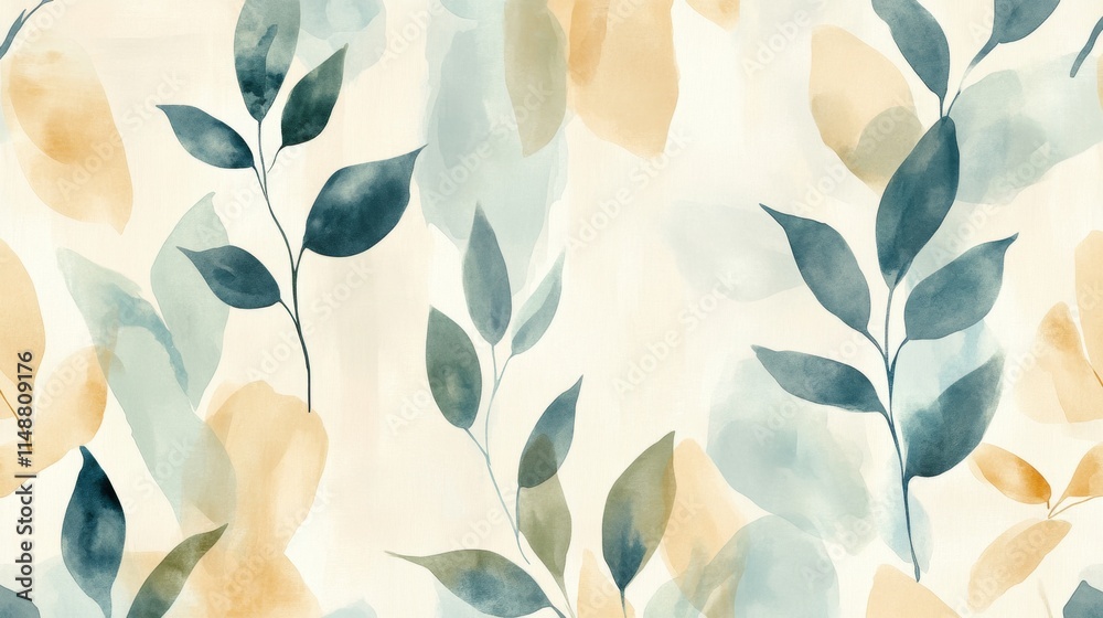 Poster elegant botanical pattern design studio setting digital artwork artistic environment close-up view n