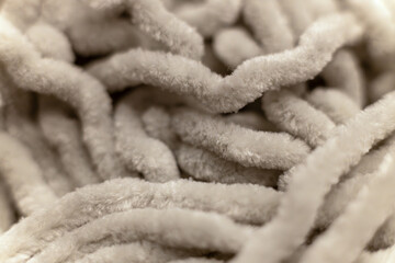 close up of a gray wool