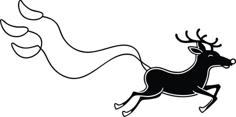  Santa’s Reindeer Taking Off