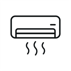 Air conditioner icon features a sleek and modern design