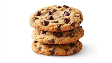 Delicious Chocolate Chip Cookies Stacked High