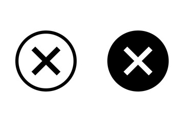 Checkmark cross. Isolated vector sign symbol. Checkmark cross icon set. , for your website design, logo, app, UI Vector design. User icon, silhouette isolated on white background.