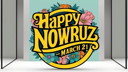 Obraz premium Happy Nowruz March Twenty First Floral Design