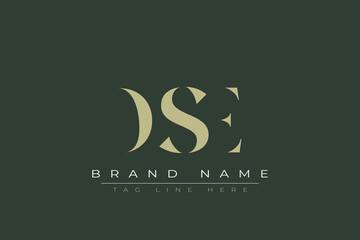 DSE abstract letter logo design. This logo is designed by three abstract letters. 