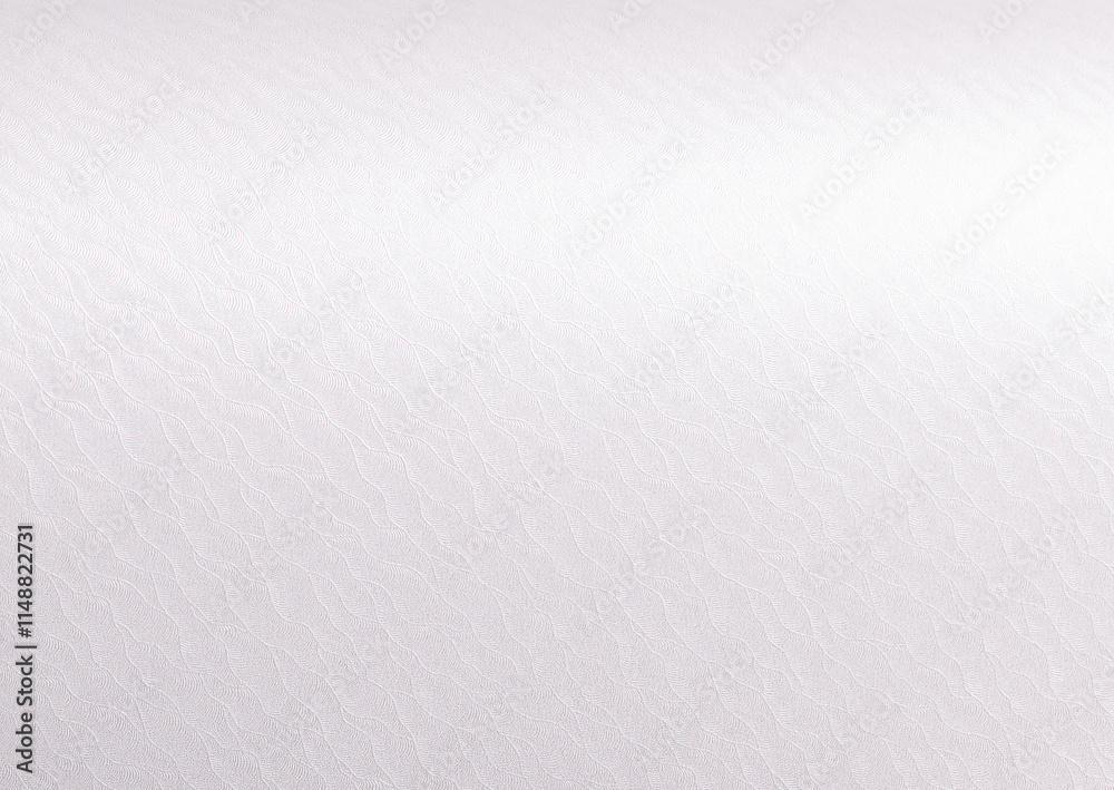 Poster Pearlescent white paper texture with a glossy, luminous finish and wavy patterns. The smooth, refined surface features a subtle gradient and elegant shimmer, ideal for luxury