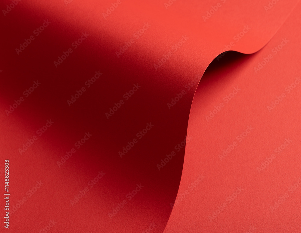 Aufkleber rich scarlet red paper texture with dynamic wavy shapes and subtle gradients. the rough yet elegant 