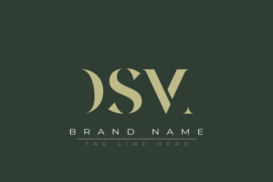 DSM abstract letter logo design. This logo is designed by three abstract letters. 