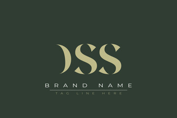 DSS abstract letter logo design. This logo is designed by three abstract letters. 