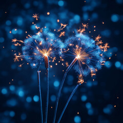 mesmerizing burst of fireworks lights up night sky, creating stunning display of colors and sparks