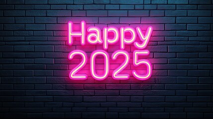 Obraz premium A vibrant neon sign displays 