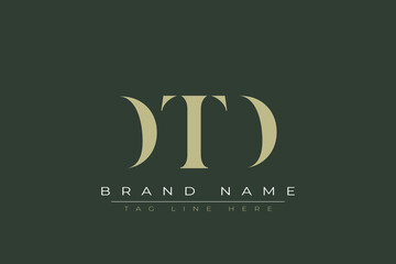 DTD abstract letter logo design. This logo is designed by three abstract letters. 