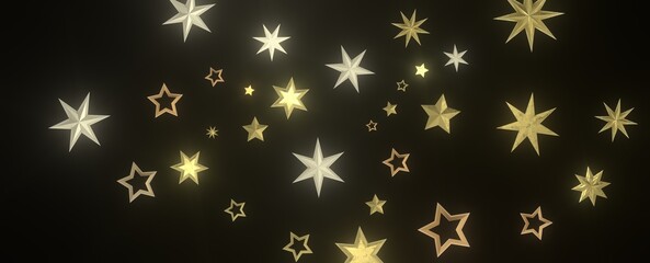 XMAS Stars - golden stars -