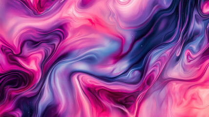 Obraz premium A glowing nebula-inspired texture features swirling cosmic colors of pink, purple, and blue, creating a celestial and surreal atmosphere. Perfect for space-themed designs or digital backgrounds.