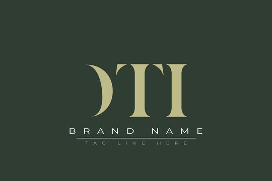 DTI abstract letter logo design. This logo is designed by three abstract letters. 