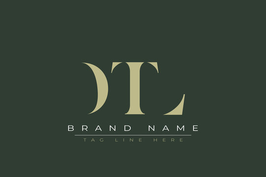 DTL abstract letter logo design. This logo is designed by three abstract letters. 