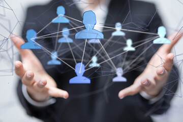 Abstract network of physical devices on the Internet using a network connection with statistics numbers 3d illustration - neural network exposure digital