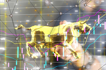 stock market graph business digital