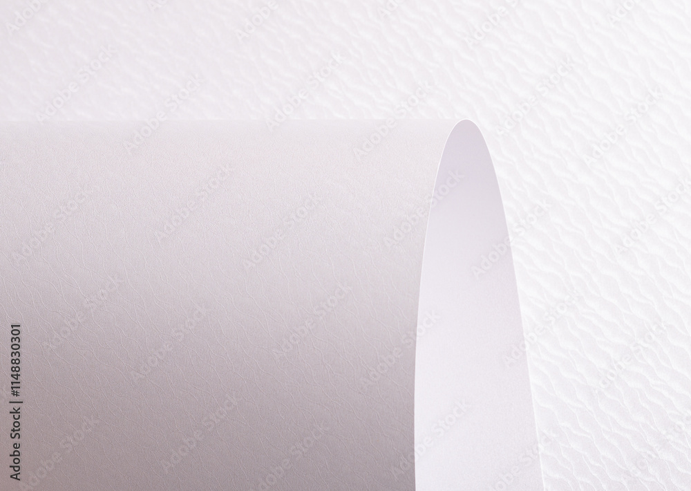 Wall mural white paper texture with a pearlescent shimmer and soft curved patterns. the luminous, refined surfa