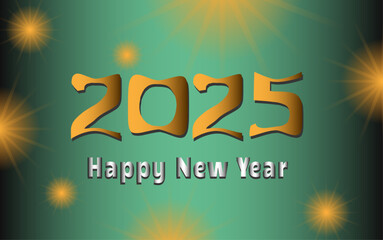 Happy new year 2025 vector illustration design