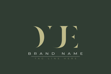 DUE abstract letter logo design. This logo is designed by three abstract letters. 