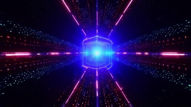 A mesmerizing galaxy of shimmering stars bursts with vibrant energy in this glowing blue vector design, perfect for futuristic or disco-themed backgrounds