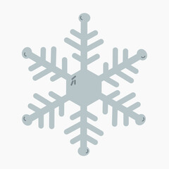 Snowflake vector illustration isolated on white background