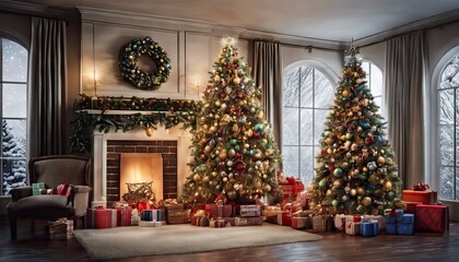 christmas background with christmas decorations, christmas background, christmas gifts